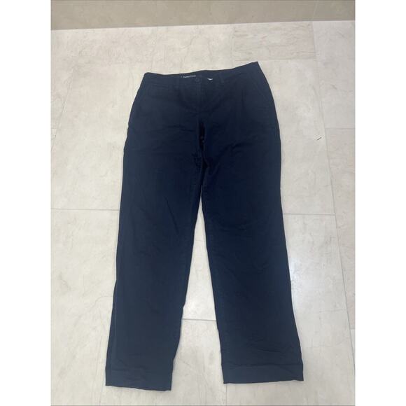 Talbots Size 10 10R The Perfect Chino Pants Navy Blue Pre-Owned0 - Picture 1 of 8